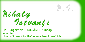 mihaly istvanfi business card